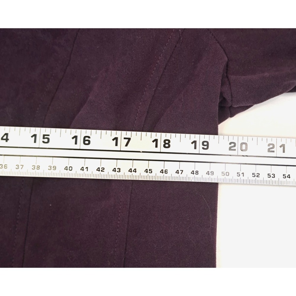 Faux Suede‎ Purple Shirt Jacket Women's L Purple Stretch Buttons Casual Soft - Picture 10 of 12